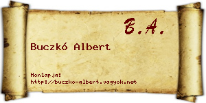 Buczkó Albert névjegykártya
